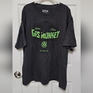 Gas Monkey Gray T-Shirt with Green Logo